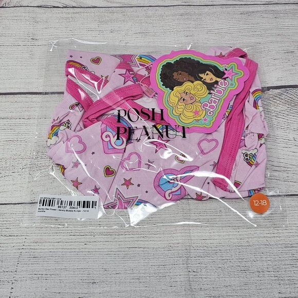 NWT Posh Peanut Barbie Star Power Varsity Bubble Romper Size 12-18 months - Picture 3 of 4